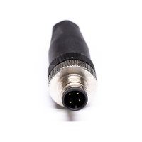 Connecteur de câble automobile circulaire M12 à 4 broches, boîtier en nylon étanche IP67, fiche mâle