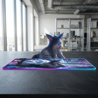 Tapis de souris gaming design animé, base antidérapante en caoutchouc naturel, 900x400mm carré, 3mm d'épaisseur, pour usage bureautique, taille personnalisable en stock