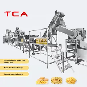 TCA Máy Làm Khoai Tây Chiên Chuối Chuối Chất Lượng Cao Thương Mại Máy Dây Chuyền Chế Biến Khoai Tây Chiên