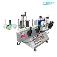 Machine d'étiquetage automatique à grande vitesse pour bouteilles rondes en plastique et verre, flacons et boîtes de conserve