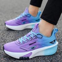 Chaussures de course unisexes en maille d'été, légères, respirantes, résistantes aux chocs, résistantes à l'usure, tendance, avec plaque en carbone