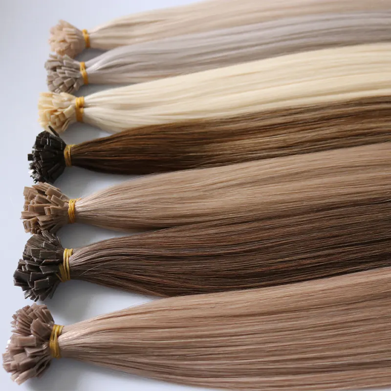 Changshunfa Double Drawn Italian Prebonded Flat Tip Hair Extensions Virgin Keratin Human Hair Extension