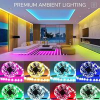 Светодиодная лента 12В 24В WS2812B WS2815 WS281 Smart RGB с адресной подсветкой, 30, 60, 144 светодиода, гибкая, самоклеящаяся, с изменением цвета, комплект