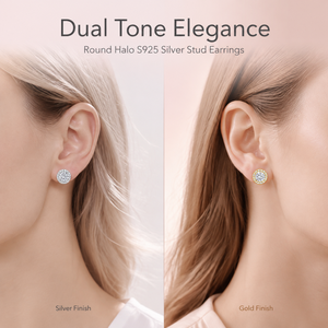 S925 Silver <b>Halo</b> Zircon Flower Shape Stud <b>Earrings</b> 18K Gold Plated Unisex Luxury Wedding Jewelry Wholesale - Product Image 4