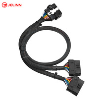 Universal OBD 2 J1962 OBDII Obd2 t-harness Splitter Spliter Y Cable con múltiples soportes de montaje para todas las marcas de automóviles