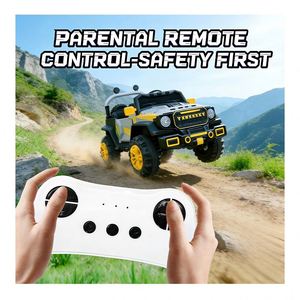 Voiture électrique pour enfants, jouet à conduire, double moteur 390, batterie 12V7Ah, panneau d'application, USB, musique, faisceau lumineux, plastique résistant aux chocs, 2 à 4 ans - Product Image 3