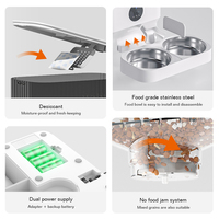 Distributeur automatique de nourriture pour chats et chiens Smart 5L Mangeoire automatique intelligente pour animaux de compagnie avec support de bol pour chats et chiens