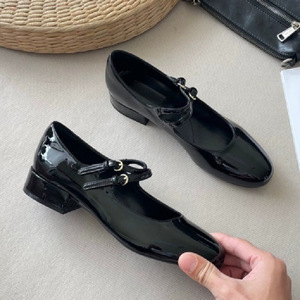 Nouvelles Chaussures Mary Janes Rouge Bourgogne à Talon pour <span class=keywords><strong>Femme</strong></span> avec Bride à Boucle, en Cuir Verni, Style Vintage <span class=keywords><strong>et</strong></span> Sexy - Product Image 4