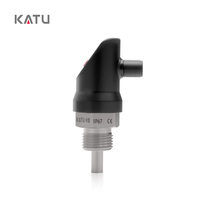 Sensor de Flujo de Agua Compacto KATU FS220, Sonda de Acero Inoxidable 304, Conector M12, 12-30V DC