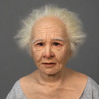 Masque en silicone hyper réaliste sur mesure pour femme âgée, blanc, avec cheveux, aspect naturel, masques faciaux en caoutchouc