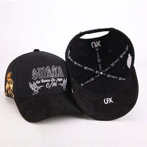 Gorras deportivas de 5 paneles de nuevo diseño al por mayor, gorras de béisbol de hip hop con diamantes de imitación, gorras con visera curva de gamuza y forro de satén. - Product Image 3