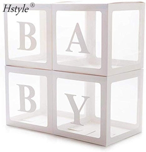 4PCS <strong>Balloon</strong> <strong>Box</strong> for Baby Shower Decorations Decorative <strong>Box</strong> With Letters BABY for Gender Reveal Birthday Party Decor BA050 - Product Image 3