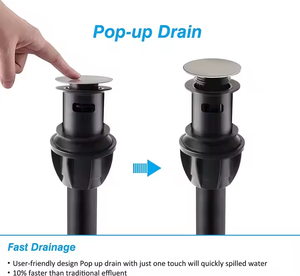 Wares Pop up Bath <b>Drainer</b> Waste China Basin Waste <b>Sink</b> Pop up Basin Waste Wash Basin Drain - Product Image 5