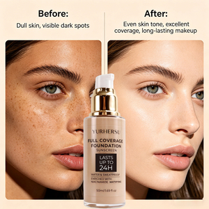 Base de Maquillaje Líquida con Protección Solar, Hidratante, de Larga Duración, Control de Grasa, Maquillaje Natural para el Rostro, Cosméticos para Mujer, Marca Privada OEM - Product Image 5