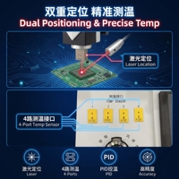Nuevo Láser Automático de Acero Inoxidable con Punto Rojo, Posicionamiento Preciso, Tres Controles de Temperatura Independientes, Pantalla Táctil Integrada para Reparación