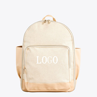 Sac à dos de voyage multifonctionnel imperméable personnalisé 22L, sac à dos pour ordinateur portable, sac à dos de voyage en coton