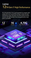 Modèle explosif 12e génération Intel Core I7-1260P 1920x1080 16 go Ddr4 Ram 512 go Pcie Ssd Fhd clavier rétro-éclairé station de travail ordinateur portable