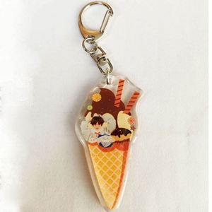 Llavero de acrílico ecológico con diseño de anime, personalizado por ambos lados, con estampado de helado - Product Image 1