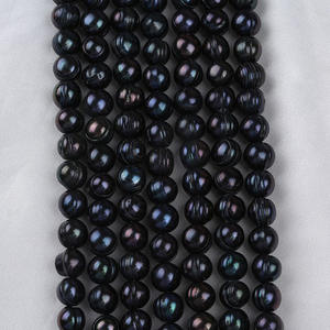 Perlas de Agua Dulce Naturales al por Mayor, 10-13 mm, Verde Pavo Real, Casi Redondas, Hechas a Mano, Accesorios de Joyería DIY, Forma Barroca - Product Image 1