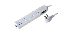 Multi Socket Power Socket Reset/off Protection contre les surcharges et prise argentine 5 voies 2P + T 10A 250V ~