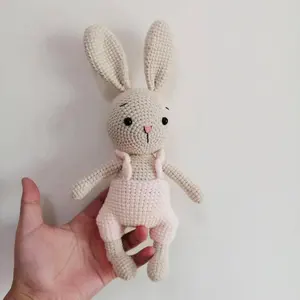 Handmade Kawaii nhãn hiệu mềm nhồi bé Đồ chơi Crochet đồ chơi sang trọng động vật đan khủng long Crochet đồ chơi