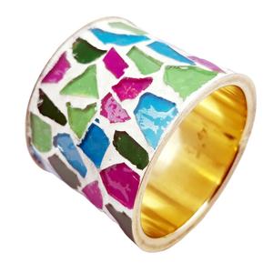 Design personnalisé Mosaïque Rond de Serviette Produit Métallique pour Maison et Cuisine Salle à Manger Décoration en Aluminium par HHO - Product Image 1