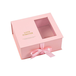 Recycle Custom Luxury White Cardboard Gift Box with clear <b>Window</b> Eco Friendly Scarf Towel Packaging Mailer Box - Product Image 2