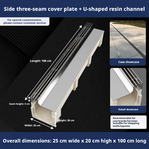 Entrega rápida, venta directa de fábrica de canales de drenaje lineales de acero inoxidable y sistemas de drenaje resistentes a la corrosión. - Product Image 3