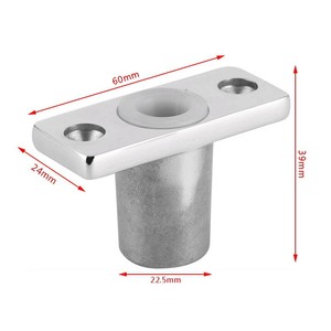 Support d'aviron en acier inoxydable de type T, 60mm x 24mm x 39mm, matériel marin pour remplacement et réparation - Product Image 1