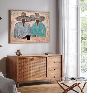 Opere <span class=keywords><strong>d</strong></span>'<span class=keywords><strong>Arte</strong></span> Realistiche con Doppio Ritratto, Dipinti a Olio Minimalisti Ecologici su Tela per Decorazione <span class=keywords><strong>d</strong></span>'Interni di B&C Art - Product Image 5