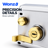 Serrure de porte à cylindre blindé Wonzo BXG0021 de haute qualité, en acier inoxydable 201 plaqué zinc, antivol, avec clé