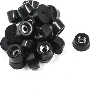 SHQN दौर काले विरोधी पर्ची रबर पैर Bumpers पैड में बनाया के साथ स्टेनलेस स्टील कैबिनेट डेस्क टेबल के लिए वॉशर couches - Product Image 2