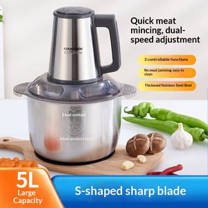 Picadora de Carne Eléctrica Multifuncional para el Hogar, Picadora de Carne de Acero Inoxidable, Picadora de Ajo, Mezcladora de Alimentos, Electrodoméstico de Cocina - Product Image 3