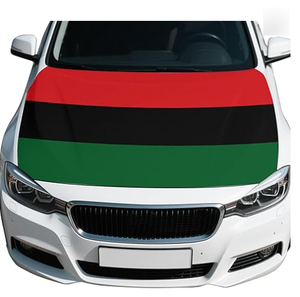 Housse de capot de voiture avec drapeau des Îles Sainte-Kitts et Nevis, en tissu élastique lavable, bannière de capot de voiture personnalisée - Product Image 4