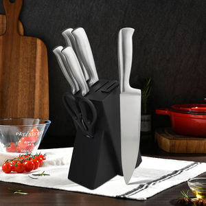 7-piece High Hardness Stainless Steel Integrated Full Steel Handle Kitchen <b>Knife</b> <b>Set</b> with Block - Product Image 2