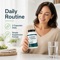 Nouveau supplément NAC Sélénium B6 1300mg N-acétyl L-cystéine NAC Capsules pour soutenir la santé du système immunitaire et antioxydant