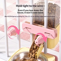 Distributeur automatique de nourriture et d'eau pour animaux de compagnie, à suspendre dans la cage, pour chiens et chats, en matériau Hips