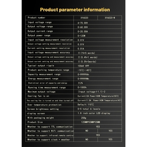 Módulo de Fuente de Alimentación CC Estabilizada Ajustable CNC XY6020, Convertidor Reductor de Voltaje de 20A 1200W, Regulador de Potencia CV CC para Electrónica - Product Image 2