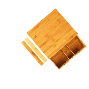 Bamboo <b>Coffee</b> <b>Pod</b> Storage <b>Drawer</b> With Sliding Compartment For <b>Coffee</b> Machine And Kitchen Countertop Organization - Product Image 5