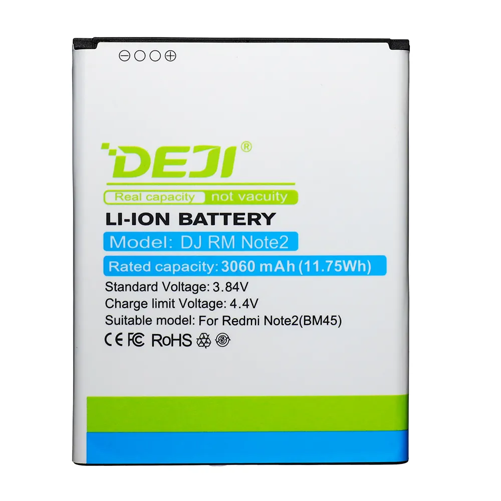 DEJI Dual IC Strong Protection CE FCC EB-BG930ABE Battery For xiaomi redmi note 2 BM45