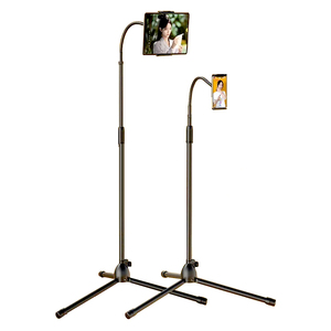 Ausziehbarer, verstellbarer, um 360 Grad drehbarer Fernbedienungs-Handy- und Tablet-Ständer, teleskopisches Lazy-Stativ aus Metall für Schreibtisch und Boden, CE-zertifiziert - Product Image 1
