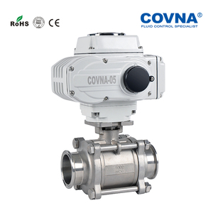 Válvula de Bola Motorizada de Acero Inoxidable SS304 SS316L de 3 Piezas con Conexión Tri-Clamp - Product Image 2