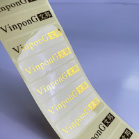 Personnaliser les étiquettes de logo autocollant de logo transparent feuille d'or estampage autocollant clair pour animaux de compagnie CMJN impression étiquette pour les petites entreprises