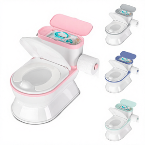2026 Pot d'apprentissage 2-en-1 pour tout-petits - Pot de toilette plus grand et siège d'apprentissage amovible pour garçons et filles avec son de chasse d'eau - Product Image 1