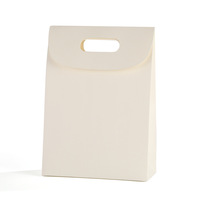 Sacs en papier kraft à rabat pour sacs à main, emballages de bonbons, couleur unie, logo personnalisé imprimable, sacs en papier pour cadeaux et bougies, vente en gros