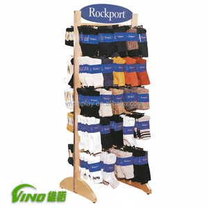 Estante de exhibición de calcetines personalizado de metal con soporte de gancho de piso para uso independiente-VINO WC303 - Product Image 1