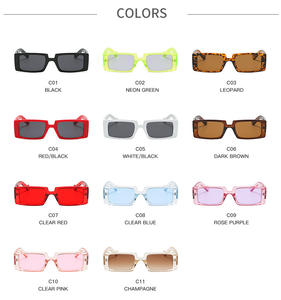 2023 Hot Thời Trang hợp thời trang Nhà cung cấp bán buôn Boutique giá rẻ phụ nữ nhỏ màu hồng hình chữ nhật vuông khung Shades Sun Kính mát - Product Image 5