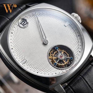 Montre de luxe à heures sautantes, cadran guilloché, boîtier coussin, logo personnalisé, montre-bracelet mécanique pour homme, fabricants GM007.1 Eli - Product Image 3