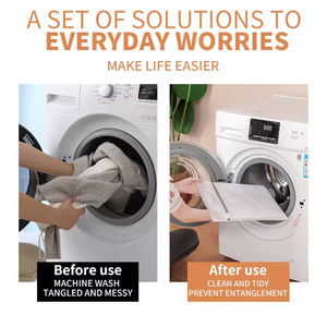 Nueva bolsa de lavandería de malla de 7 piezas reutilizable con bolsa de almacenamiento con cremallera para evitar que la ropa se enrede y se estire - Product Image 6