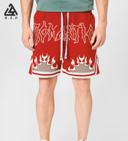 Shorts de basketball mi-longs pour hommes, 100 % polyester, couleur unie, taille élastique tricotée, séchage rapide, respirant, écologique, K.Z.D